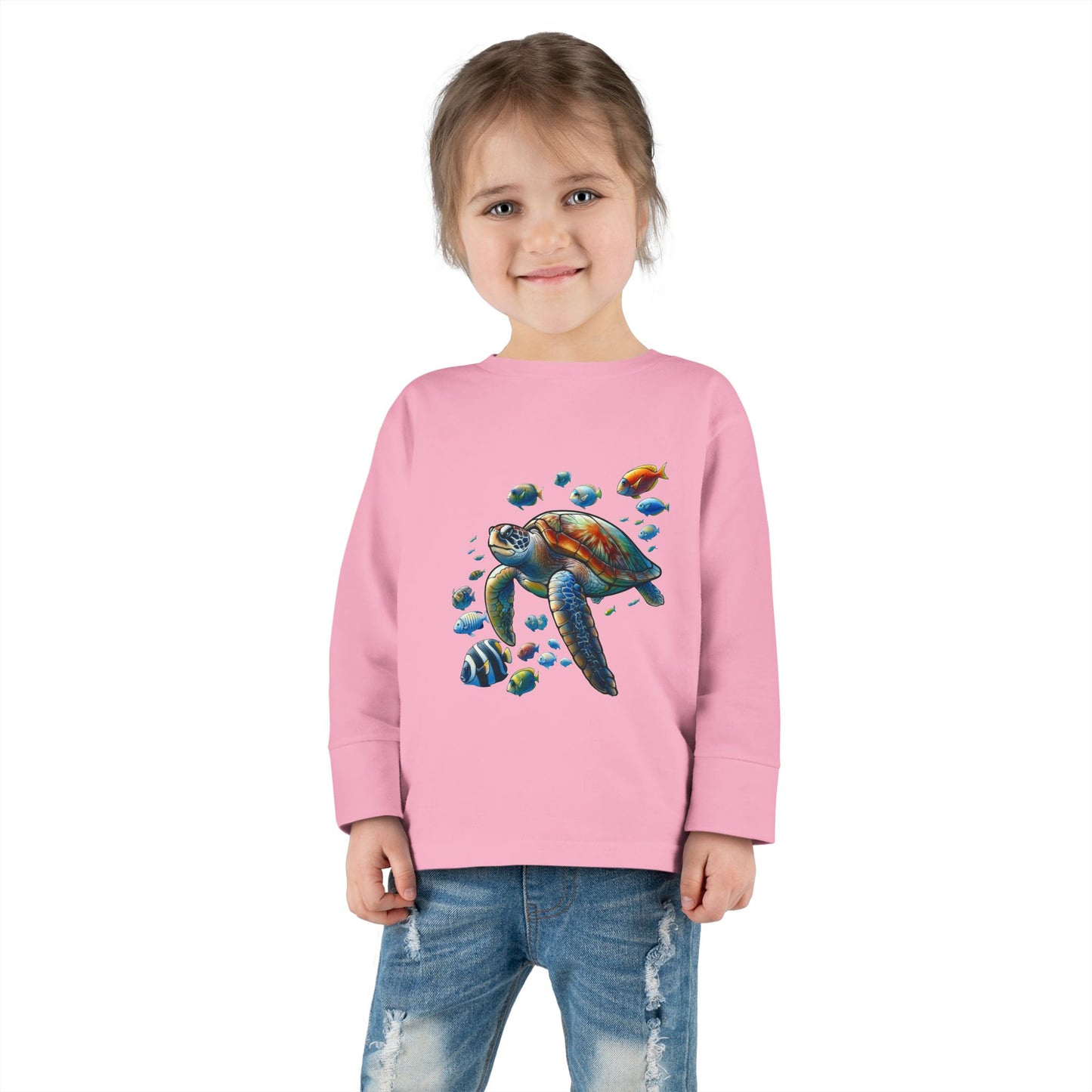 Toddler Long Sleeve T-Shirt - Sea Turtle Design