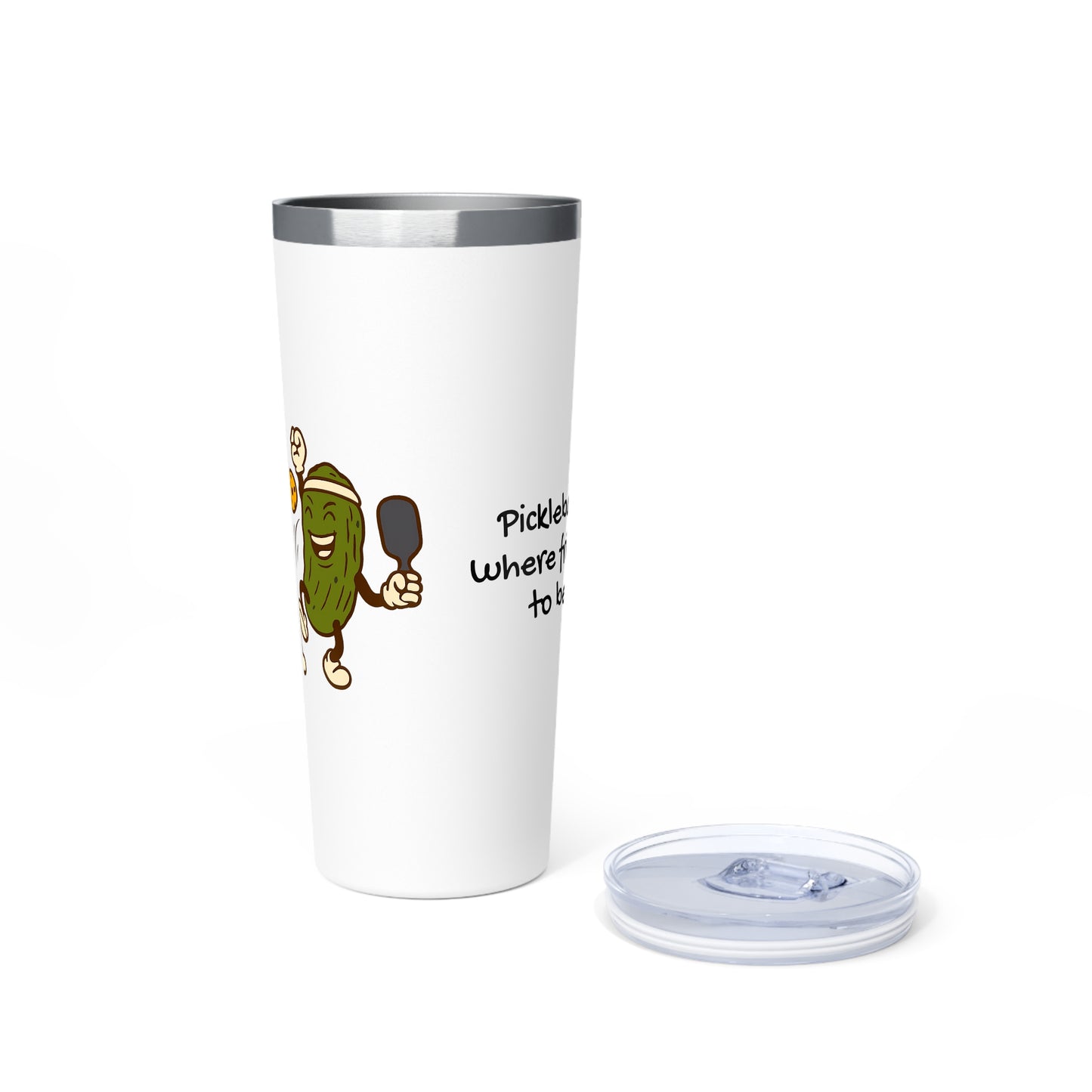 Stainless Steel Tumbler - Pickleball Doubles: Where Friendships Go To be Tested, 22oz