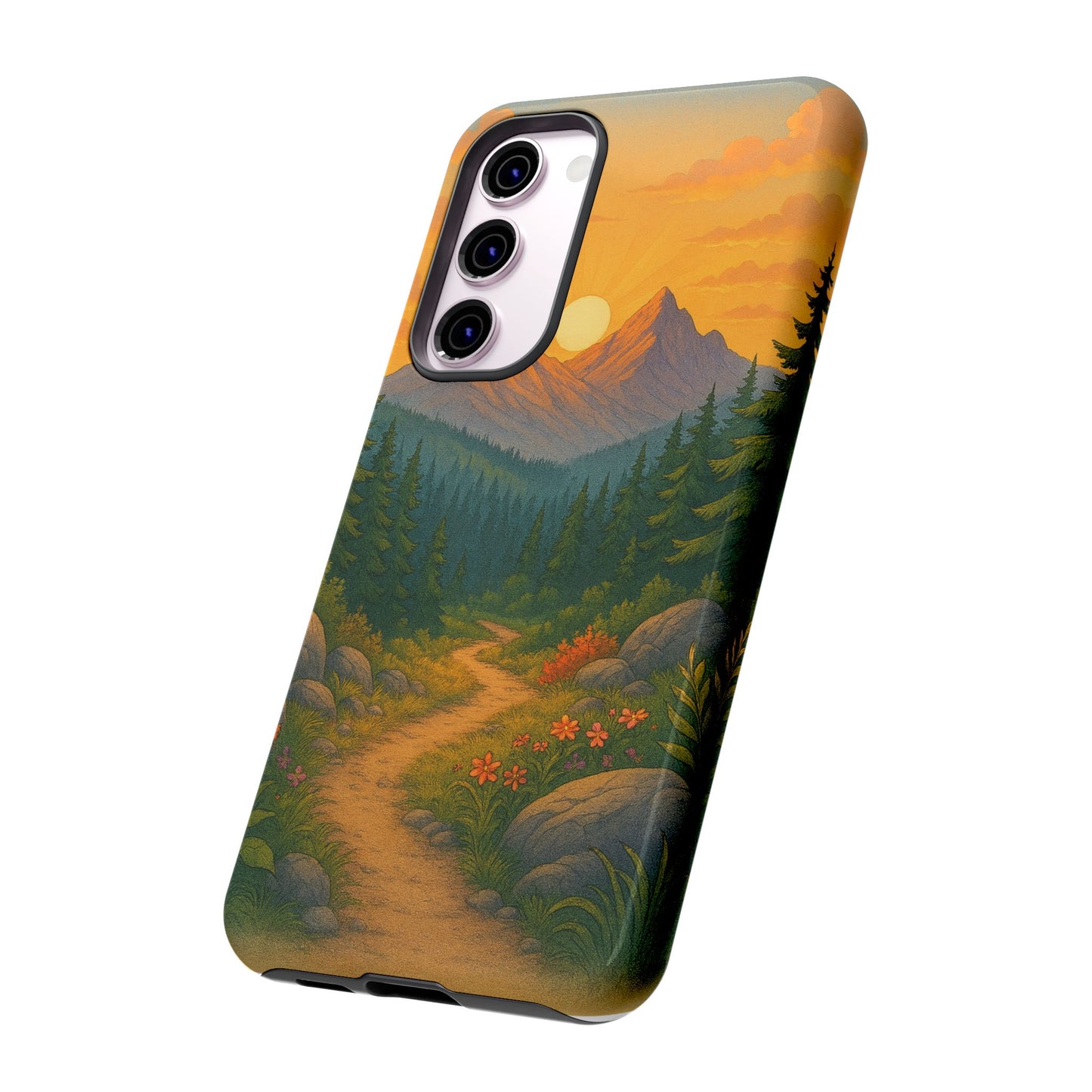 Tough Phone Case - Sunset Mountain Design