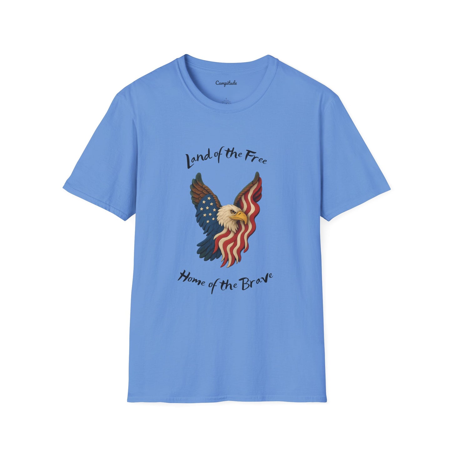 Unisex T-Shirt - Land of the Free, Home of the Brave Patriotic Eagle
