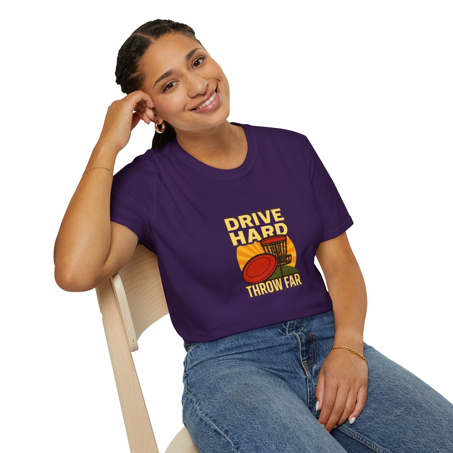 Unisex T-Shirt - Disc Golf Drive Hard Throw Far