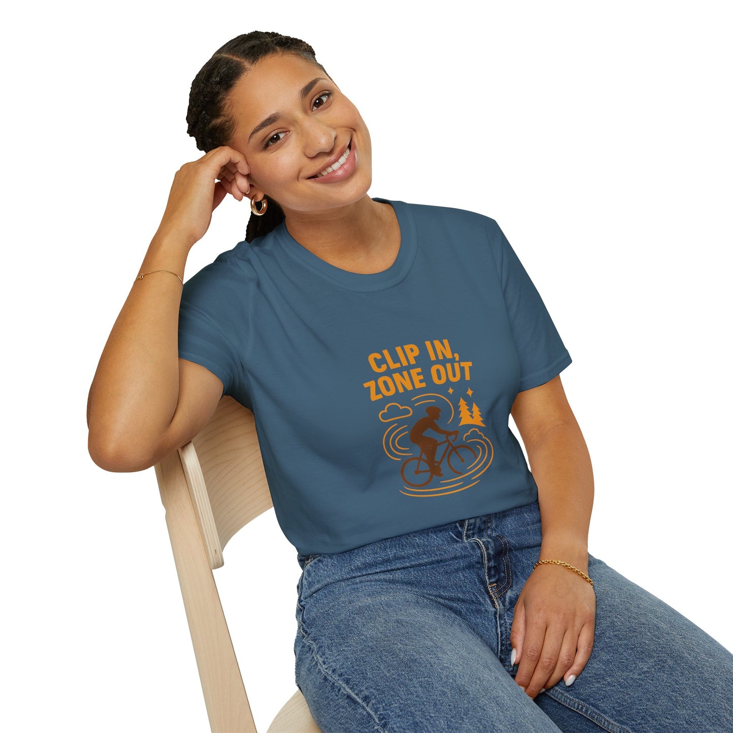 Unisex T-Shirt - Cyclist Clip in, Zone Out