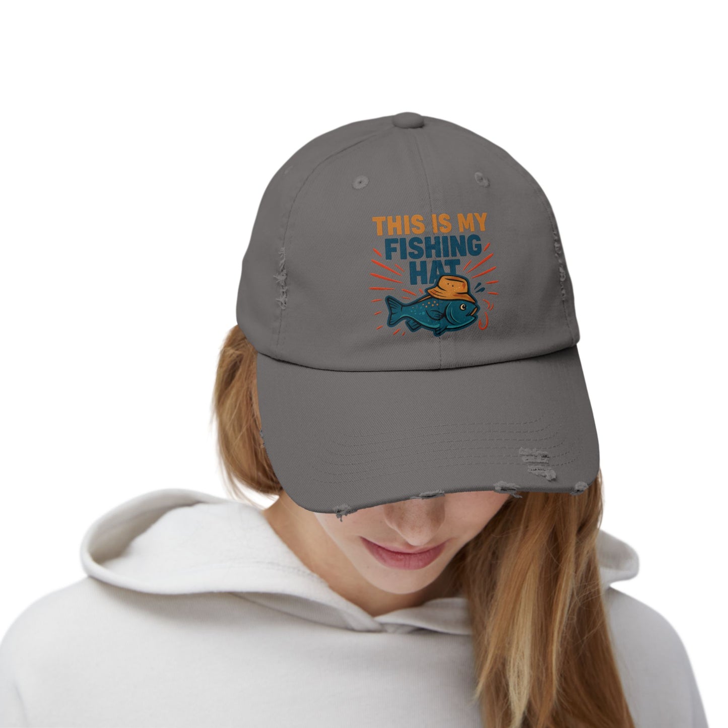 Distressed Cap -This is My Fishing Hat