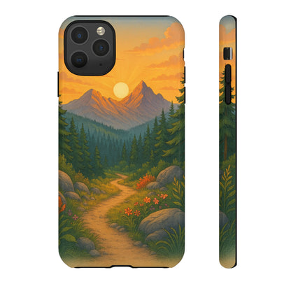 Tough Phone Case - Sunset Mountain Design