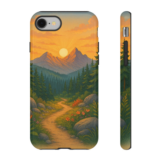 Tough Phone Case - Sunset Mountain Design