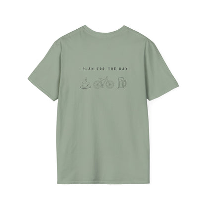 Unisex T-Shirt - Plan for the Day Bicycle & Beer (2-sided graphic)