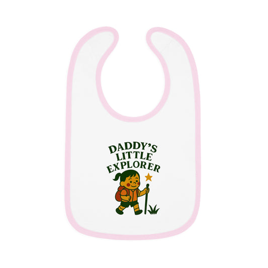 Cute Baby Bib - Daddy's Little Explorer - Girl