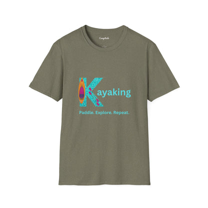 Unisex T-Shirt - Kayak, Paddle, Explore, Repeat