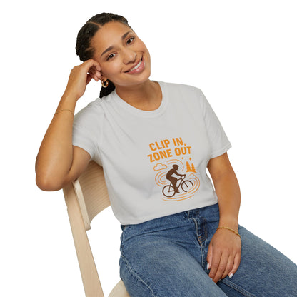 Unisex T-Shirt - Cyclist Clip in, Zone Out