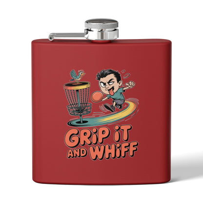Disc Golf Flask -  Fun Grip It and Whiff Design