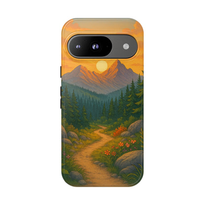 Tough Phone Case - Sunset Mountain Design