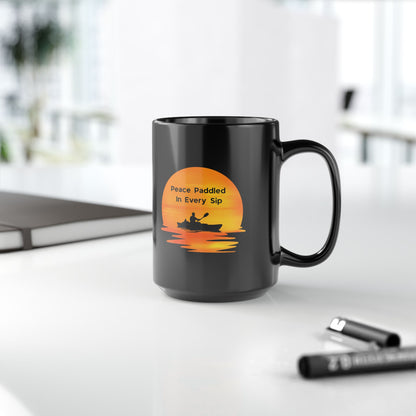 Ceramic Coffee Mug -  Peace Paddled In Every Sip
