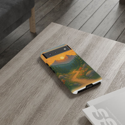 Tough Phone Case - Sunset Mountain Design