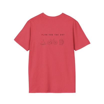 Unisex T-Shirt - Plan for the Day Bicycle & Beer (2-sided graphic)