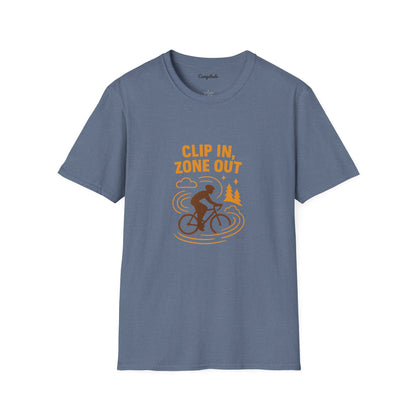 Unisex T-Shirt - Cyclist Clip in, Zone Out