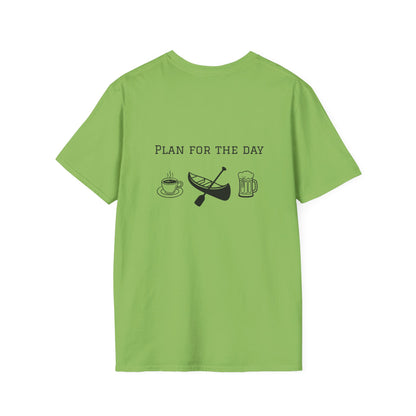 Unisex T-Shirt - Plan for the Day Canoeing & Beer (2-sided graphic)