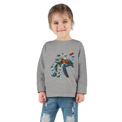 Toddler Long Sleeve T-Shirt - Sea Turtle Design