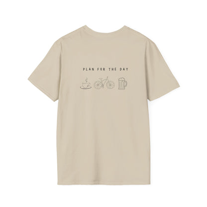 Unisex T-Shirt - Plan for the Day Bicycle & Beer (2-sided graphic)