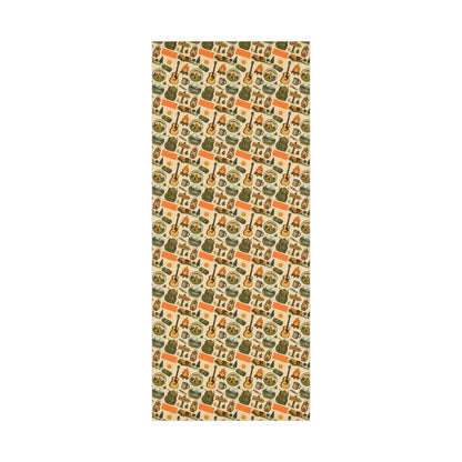 Eco-Friendly Rustic Camping-Themed Gift Wrap Paper