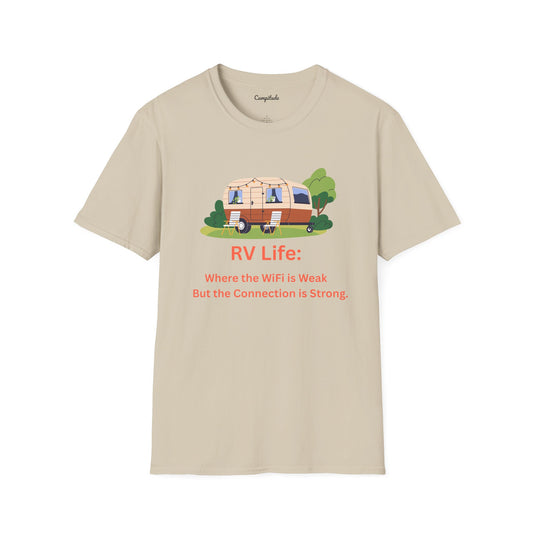 Unisex T-Shirt - RV Life Where the Connection is Weak, But the Connection is Strong (Vintage)