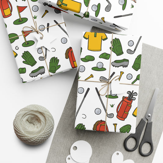 Eco-Friendly Golf-Themed Gift Wrap Paper