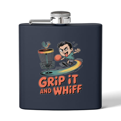 Disc Golf Flask -  Fun Grip It and Whiff Design