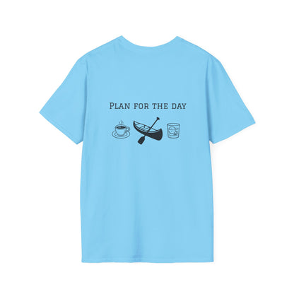 Unisex T-Shirt - Plan for the Day Canoeing & Bourbon (2-sided graphic)