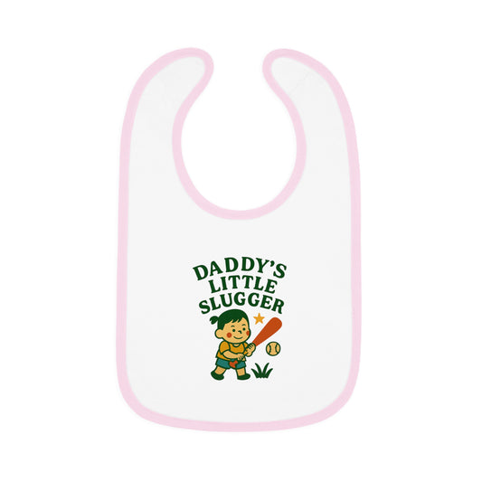 Cute Baby Bib - Daddy's Little Slugger -Girl