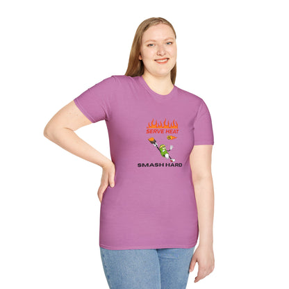 Unisex T-Shirt - Serve Heat Smash Hard