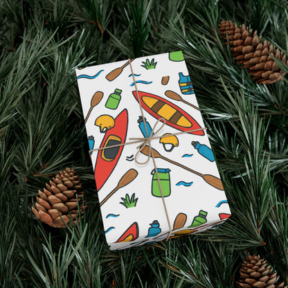 Eco-Friendly Canoe-Themed Gift Wrap Paper
