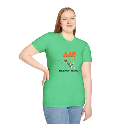 Unisex T-Shirt - Serve Heat Smash Hard