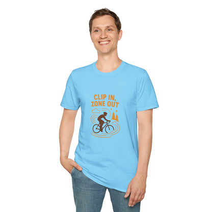 Unisex T-Shirt - Cyclist Clip in, Zone Out