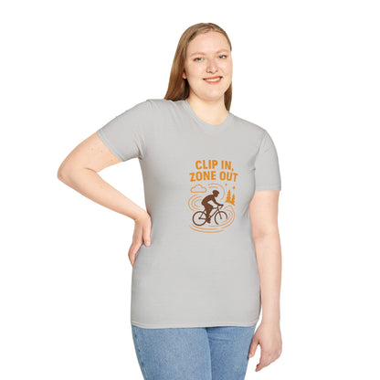 Unisex T-Shirt - Cyclist Clip in, Zone Out