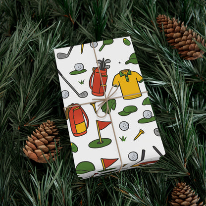 Eco-Friendly Golf-Themed Gift Wrap Paper
