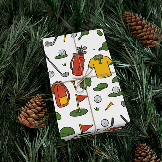 Eco-Friendly Golf-Themed Gift Wrap Paper