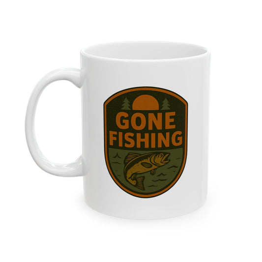Ceramic Coffee Mug - Gone Fishing