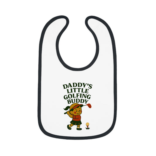 Cute baby Bib - Daddy's Little Golfing Buddy - Girl