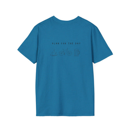 Unisex T-Shirt - Plan for the Day Bicycle & Beer (2-sided graphic)