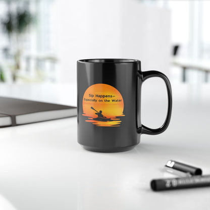 Ceramic Coffee Mug -  Sip Happens - Especially On the Water