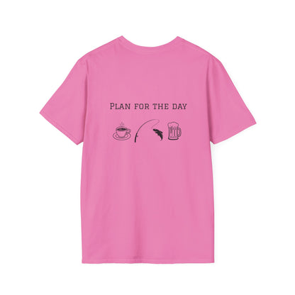 Unisex T-Shirt - Plan for the Day Fishing & Beer (2-sided graphic)