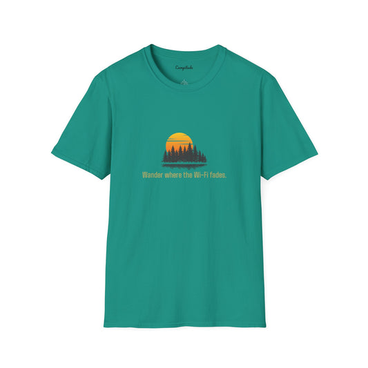 Unisex T-Shirt - Wander Where the Wi-Fi Fades