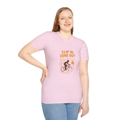 Unisex T-Shirt - Cyclist Clip in, Zone Out