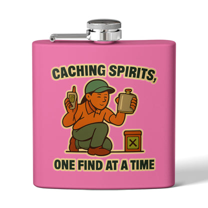 Geocache Flask -  Caching Spirits, One Find at a Time Design