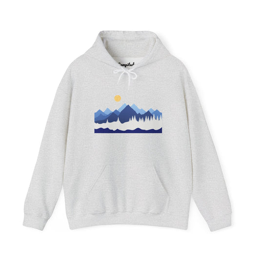 Unisex Hoodie - Mountain View with Sun