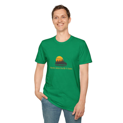 Unisex T-Shirt - Wander Where the Wi-Fi Fades