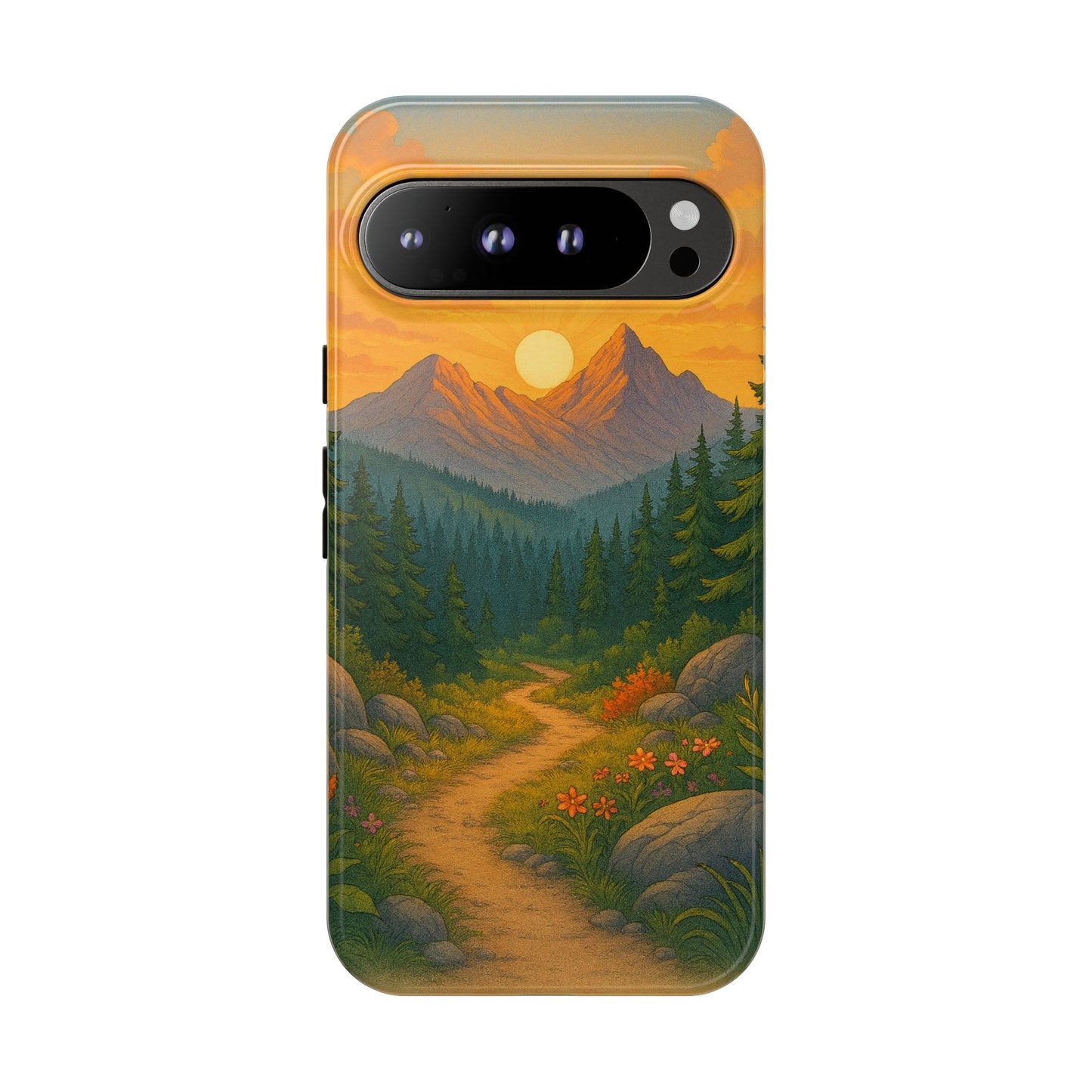Tough Phone Case - Sunset Mountain Design