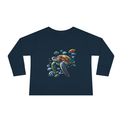 Toddler Long Sleeve T-Shirt - Sea Turtle Design