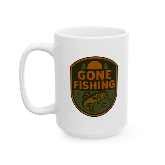 Ceramic Coffee Mug - Gone Fishing