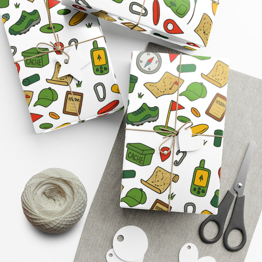 Eco-Friendly Geocaching-Themed Gift Wrap Paper