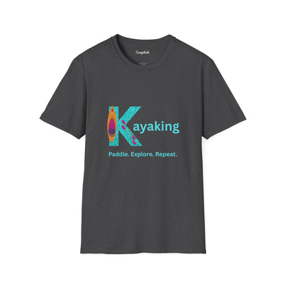 Unisex T-Shirt - Kayak, Paddle, Explore, Repeat